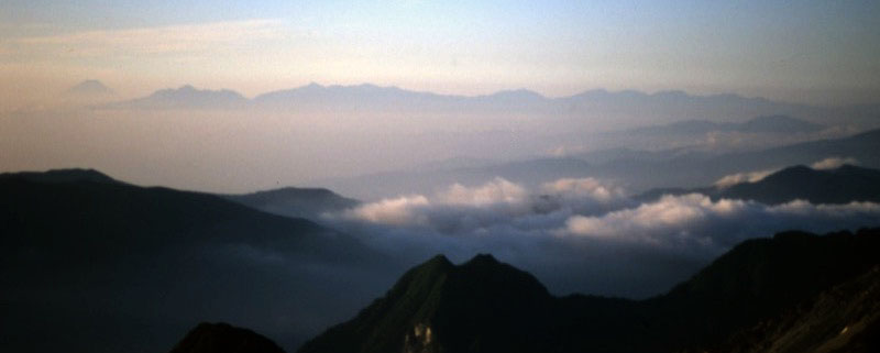 「槍ヶ岳」の富士山