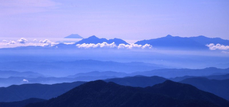 「西穂・独標」の富士山