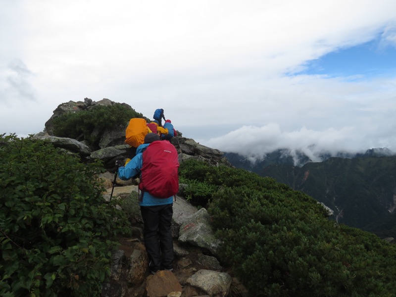 常念岳〜蝶ヶ岳、登山