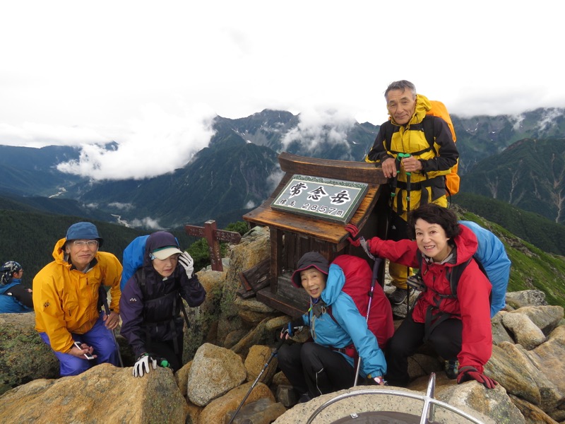 常念岳〜蝶ヶ岳、登山