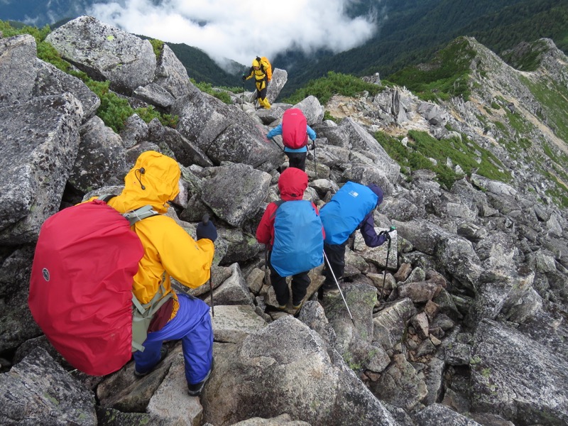 常念岳〜蝶ヶ岳、登山