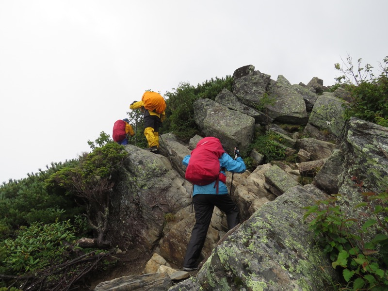 常念岳〜蝶ヶ岳、登山