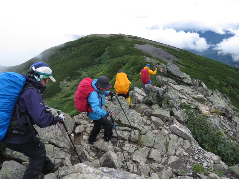 常念岳〜蝶ヶ岳、登山