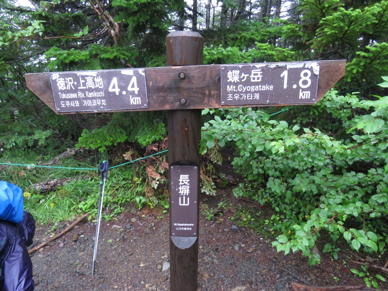 蝶ヶ岳〜徳沢〜上高地、登山