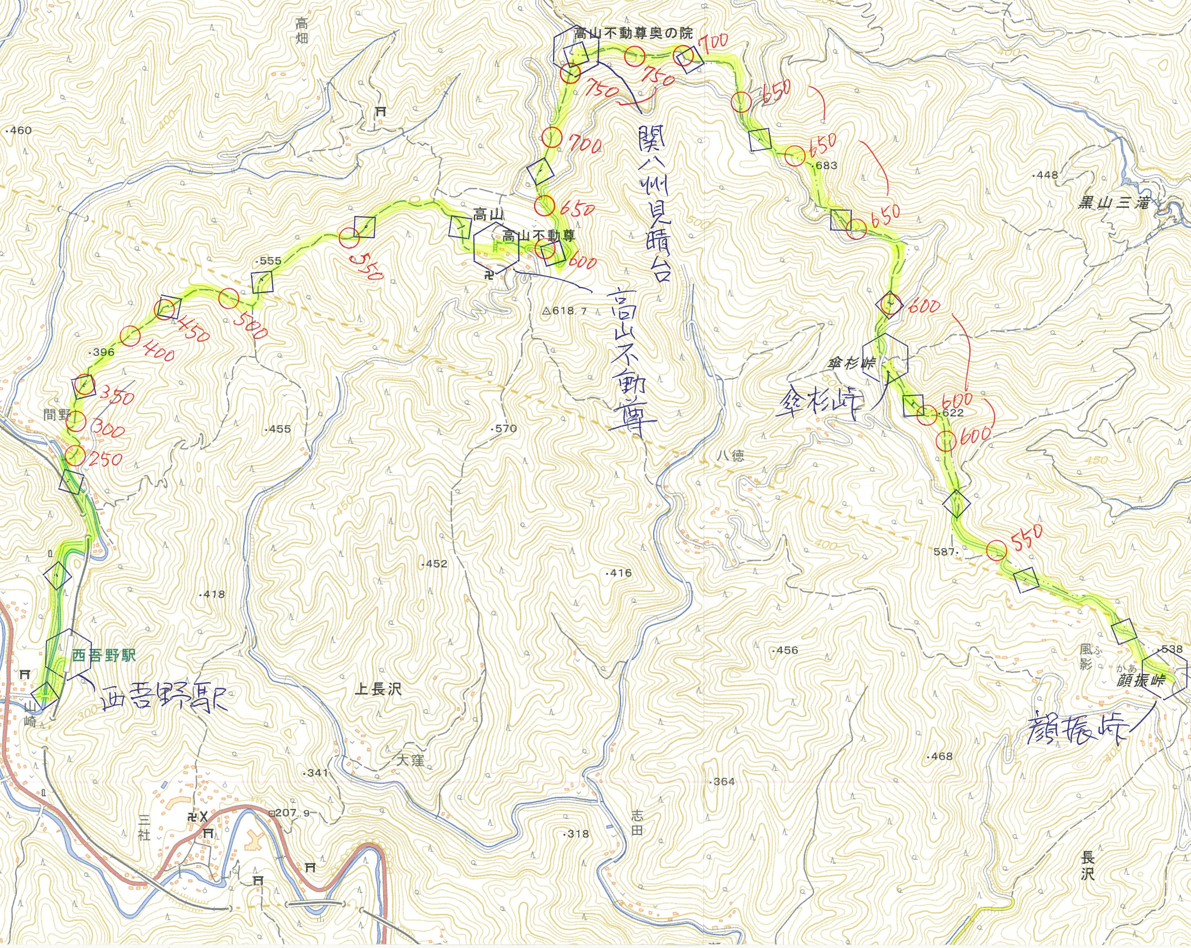 関八州見晴台地図、map