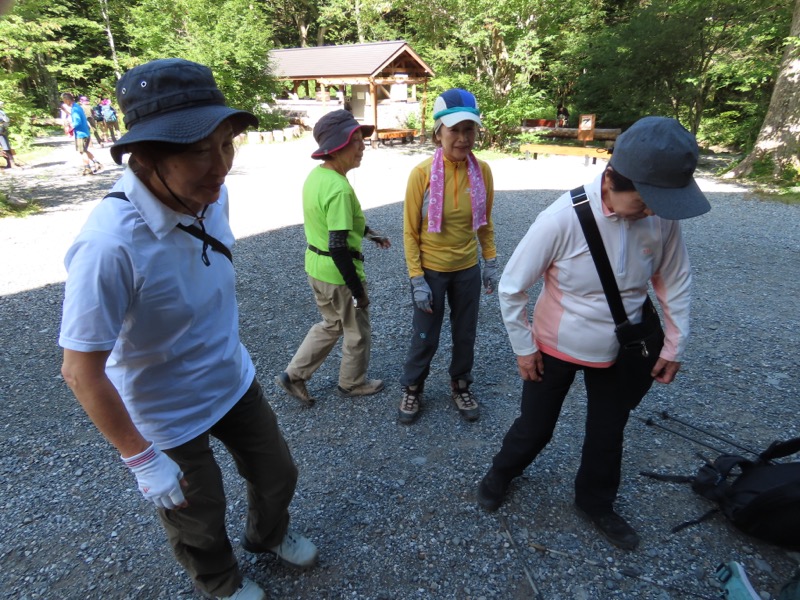 蝶ヶ岳、上高地右岸歩道