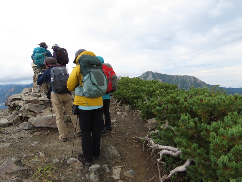 蝶ヶ岳、上高地右岸歩道