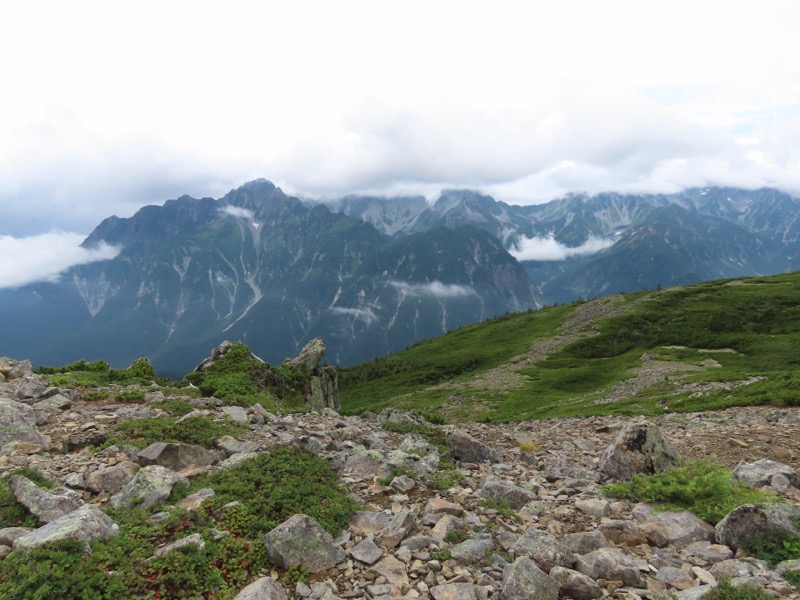 蝶ヶ岳、上高地右岸歩道