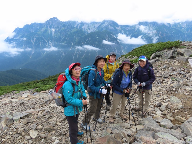 蝶ヶ岳、上高地右岸歩道