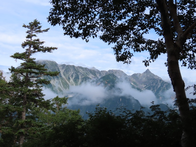 蝶ヶ岳、上高地右岸歩道