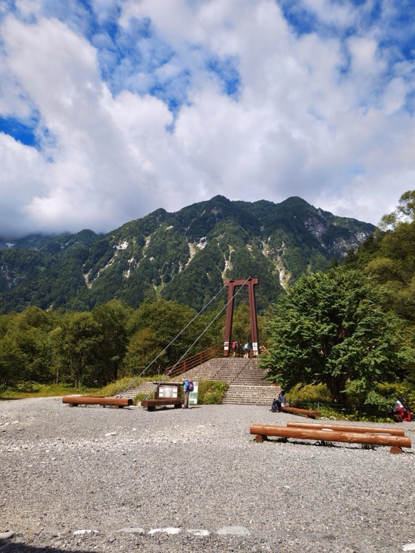 蝶ヶ岳、上高地右岸歩道